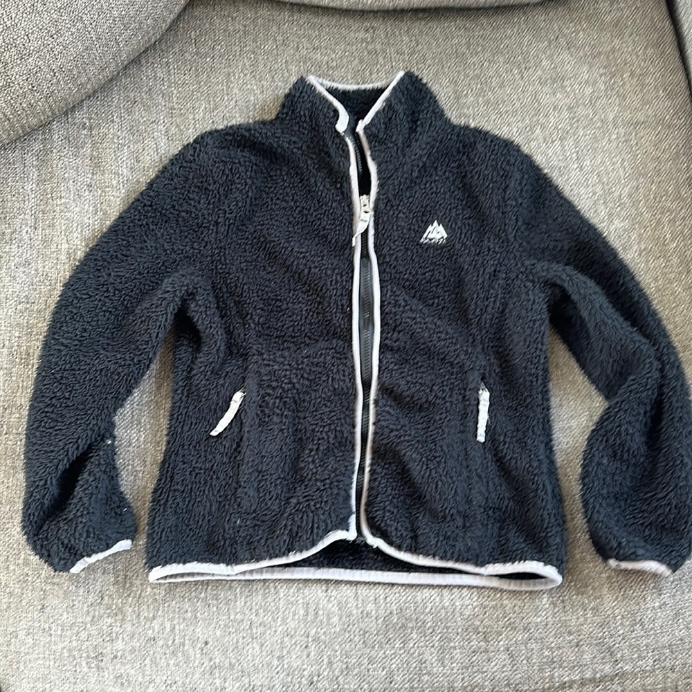 Snozu Girls Black Fleece Full Zip Jacket Size Medium